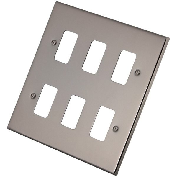 Black Nickel 6 Gang Grid Plate 6070-354