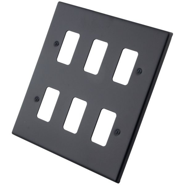 Granite Blue 6 Gang Grid Plate 6103-354