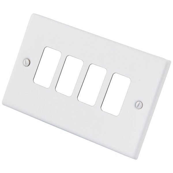 Lincoln 2 Gang 4 Module Grid Plate