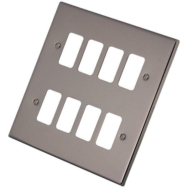 Black Nickel 8 Gang Grid Plate 6070-355